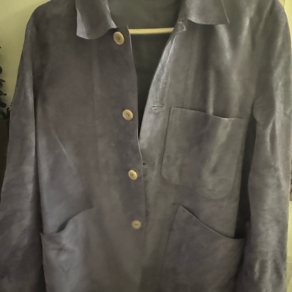 Men's Gray Suede Jacket - Picture 11 of 12